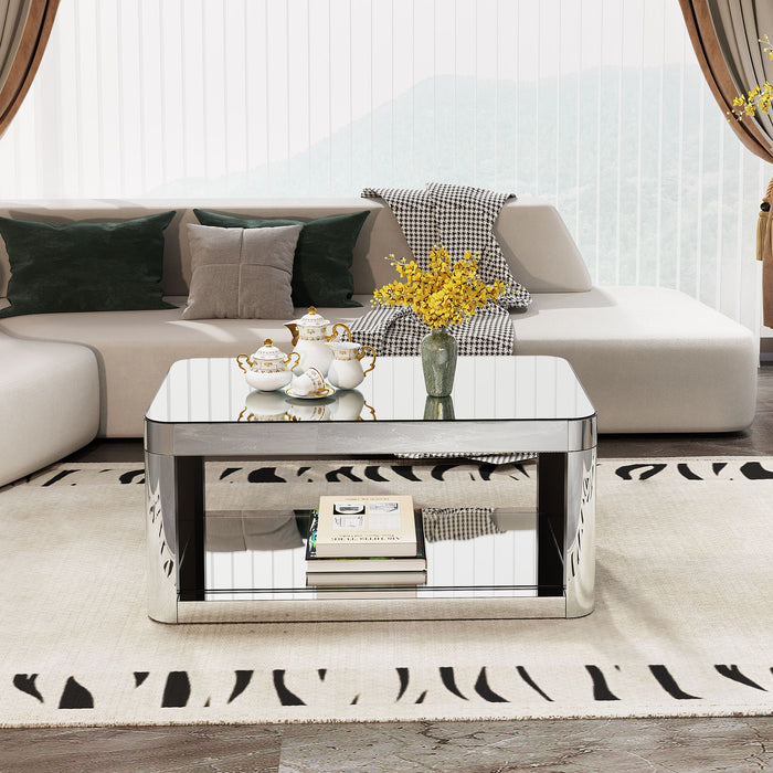 Coffee Table, Rectangular - Silver