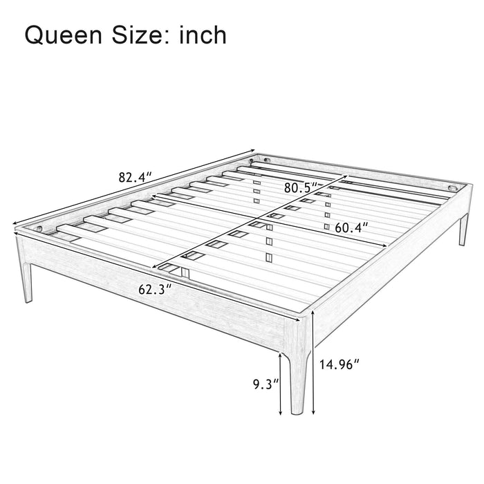 Modern Minimalist Style Platform Bed