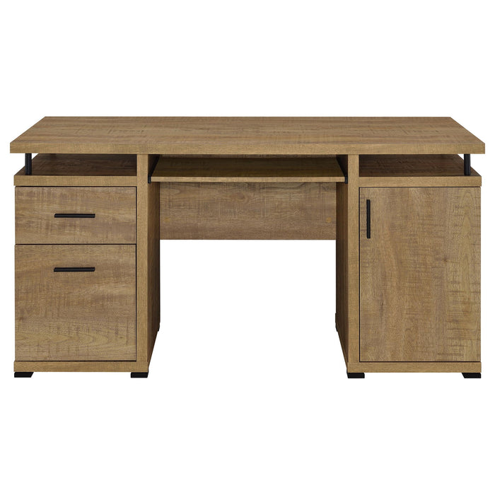Swan - 2 Drawer Computer Desk - Mango Color