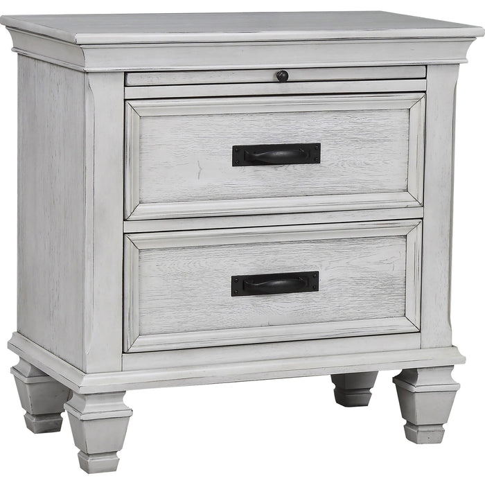 Lockeford - 2 Drawer Nightstand With Pull Out Tray - White