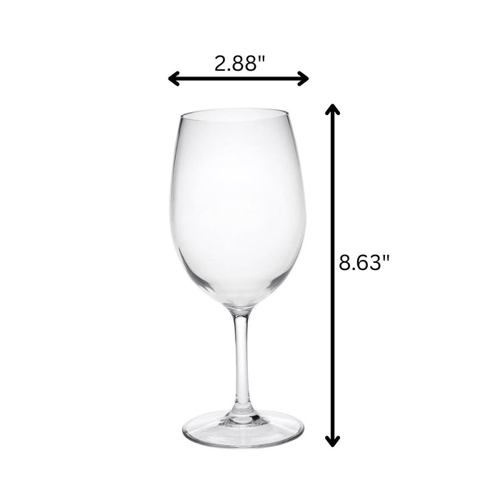 Leadingware Unbreakable Tritan Wine Glass (Set of 4), 20Oz, Bpa Free - Clear