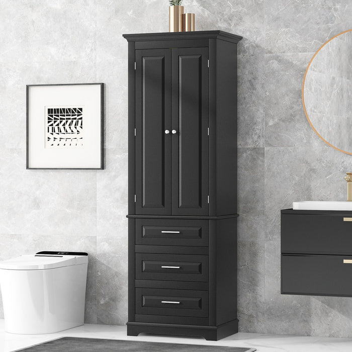 Storage Cabinet With 3 Drawers For Bathroom