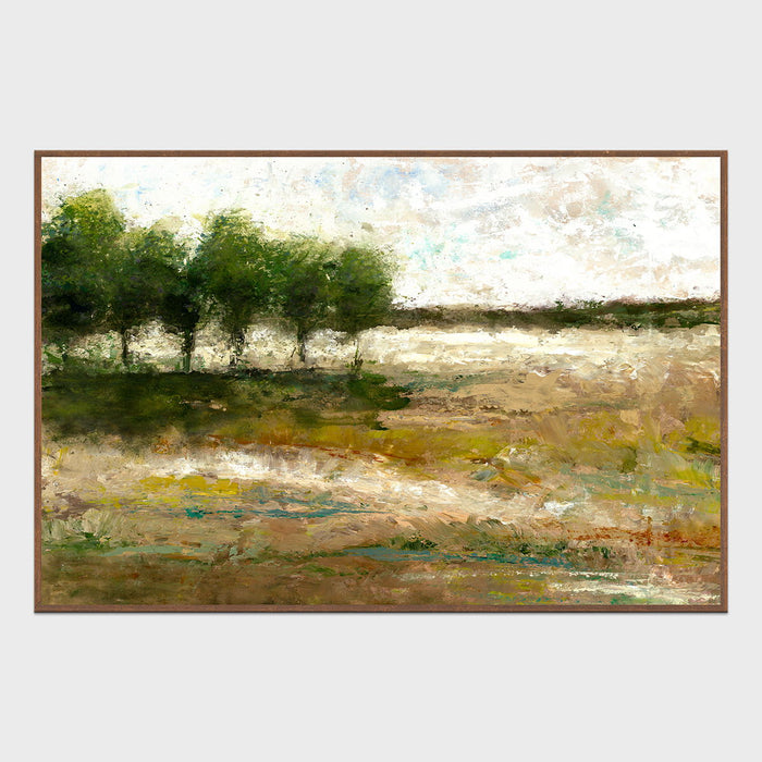 Valley - 60" x 40" Painting Art by Buddy Whitlock - Green / Light Brown