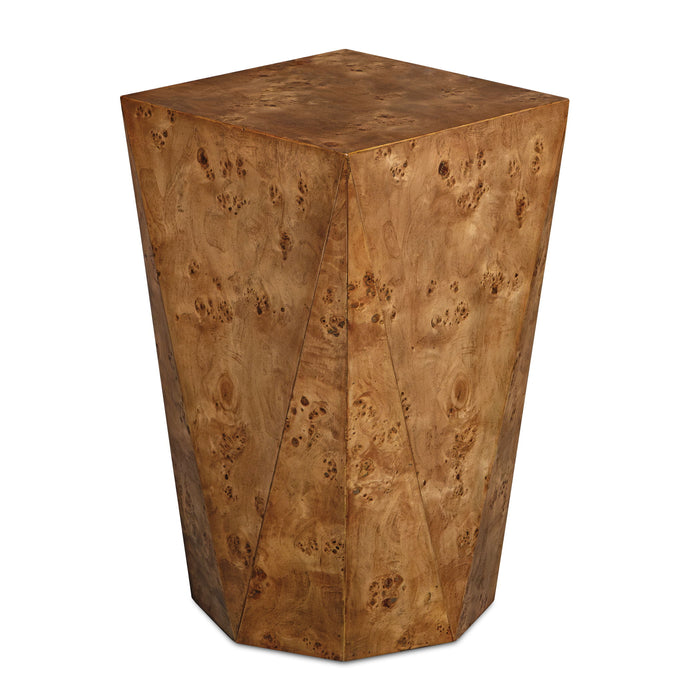 Hughes - Geometric Accent Table - Dark Brown