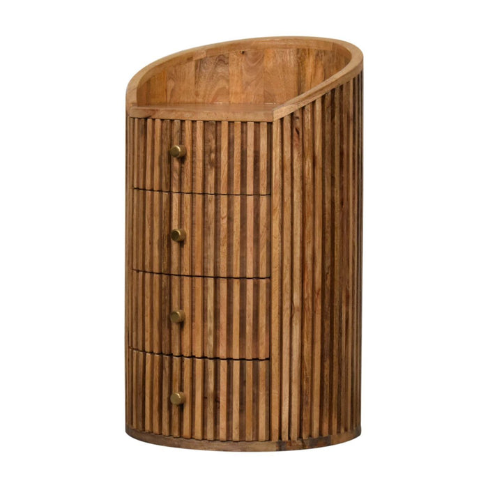 Soba - Bedside Table, 4 Drawer - Oak