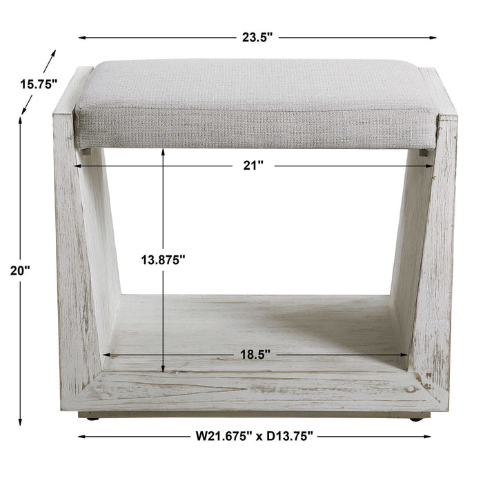 Cabana - Small Bench - White