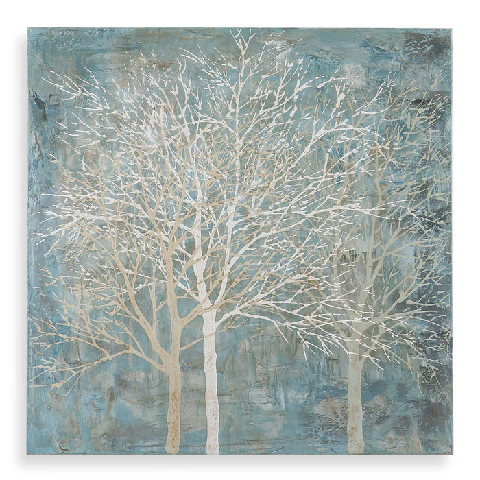 Muted Silhouette - Canvas Art - Blue