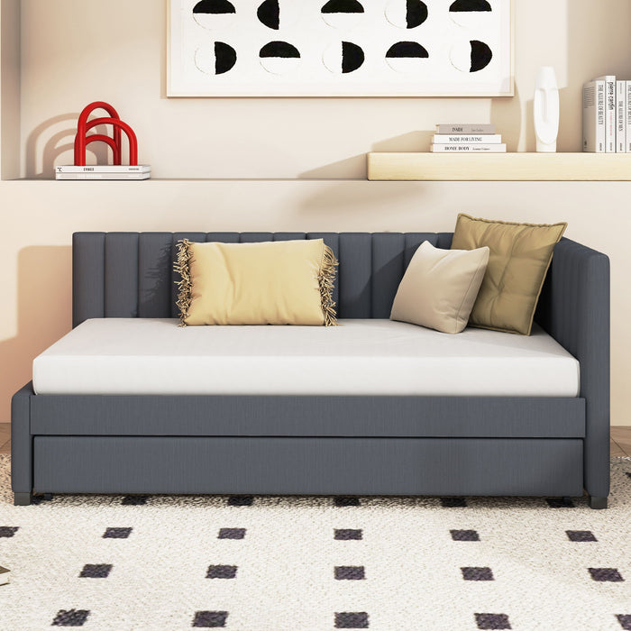 Upholstered Daybed, Sofa Bed Frame, No Box Spring Needed