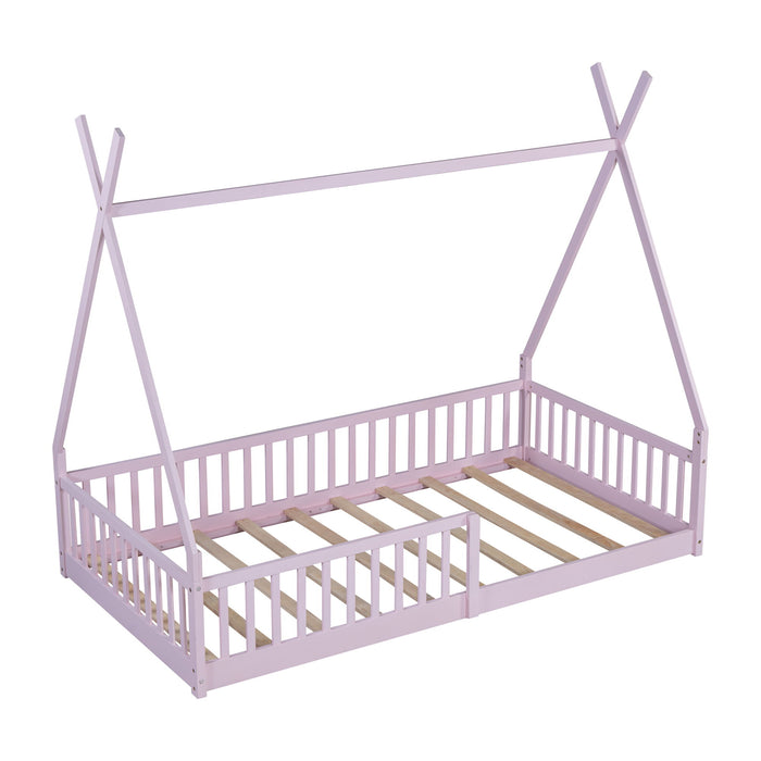 House Shaped Design Bed With Fence