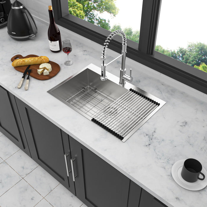 Stainless Steel Drop In Kitchen Sink, Topmount