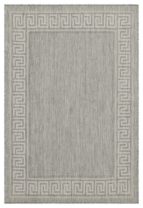 Sunshine - 5'3" X 7'3" Indoor, Outdoor, Area Rug Polypropylene - Silver