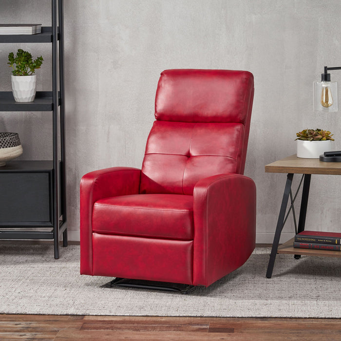Contemporary Recliner Chair With Push Back Function