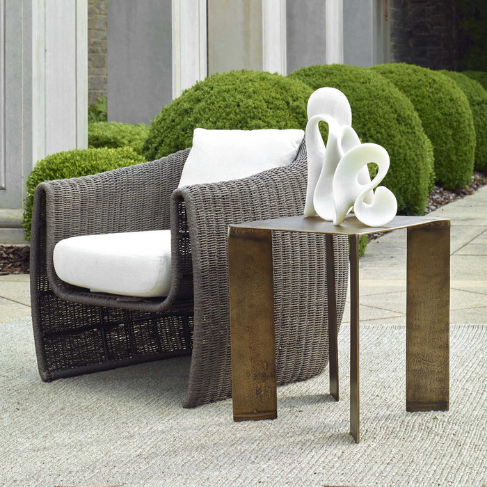 Reade - Outdoor Accent Table - Brass
