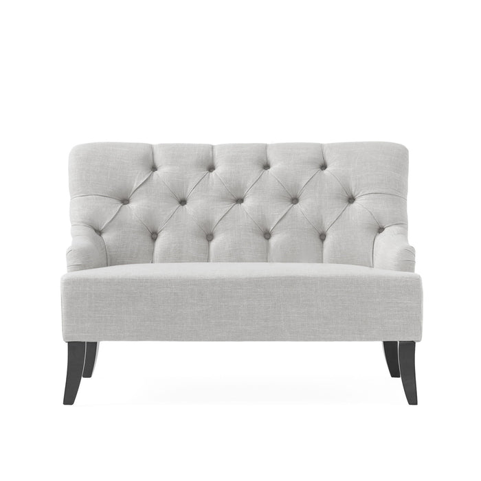 Nicole - French Style Upholstered Loveseat With Tufted Backrest
