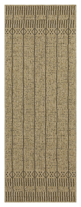 Earth - 5'3" X 7'3" Indoor, Outdoor Area Rug - Jute / Black