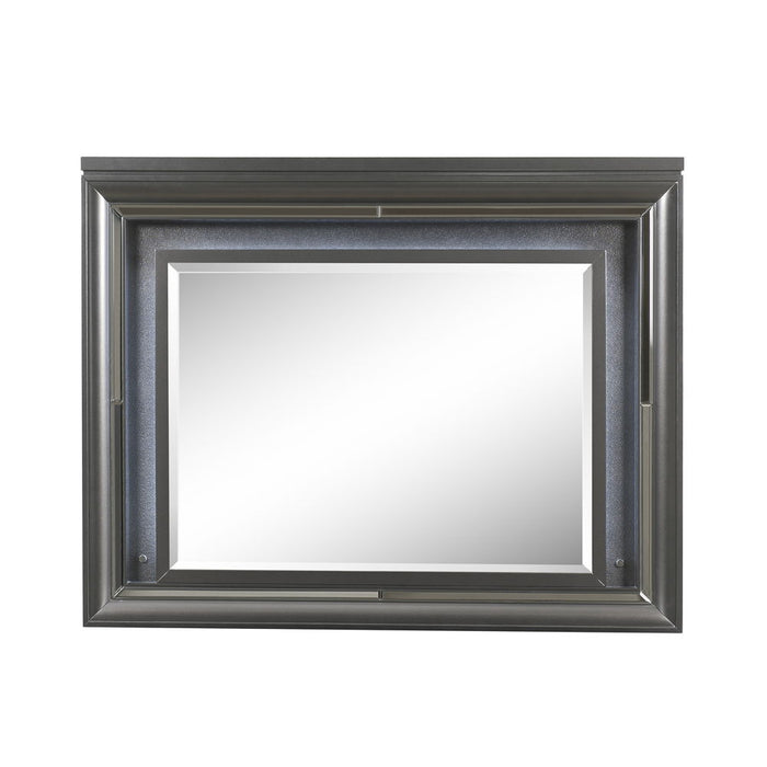Sawyer - Metallic Mirror With LED - Gray