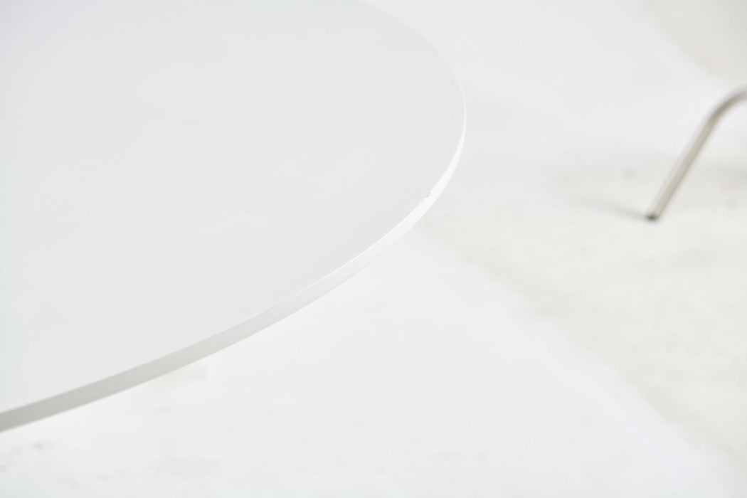 Table Mid-Century Dining Table For 4 - 6 People With Round Table Top, Pedestal Dining Table, End Table Leisure Coffee Table, Cross Leg