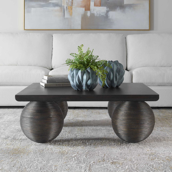 Kasson - Sphere Leg Coffee Table - Black