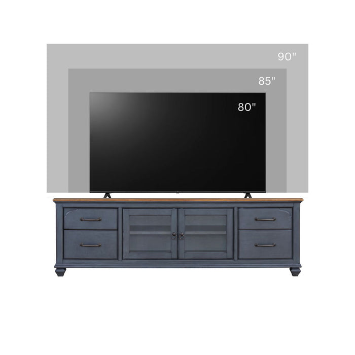 TV Stand For TVs Up To 90" - Blue