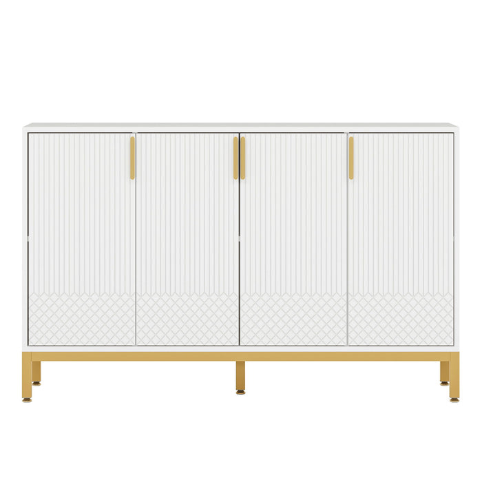 Buffet Sideboard Cabinet With Geometric Doors