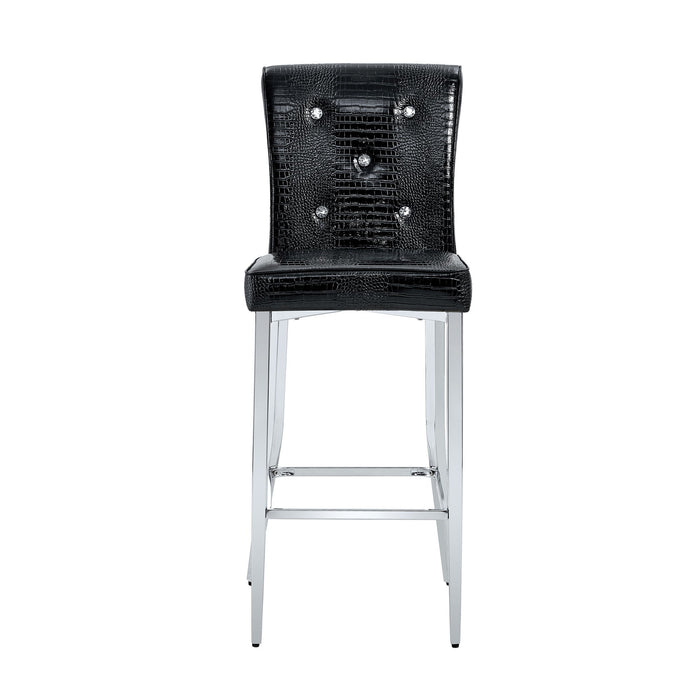 Bar Chairs & Crystal Clasp Design (Set of 2)