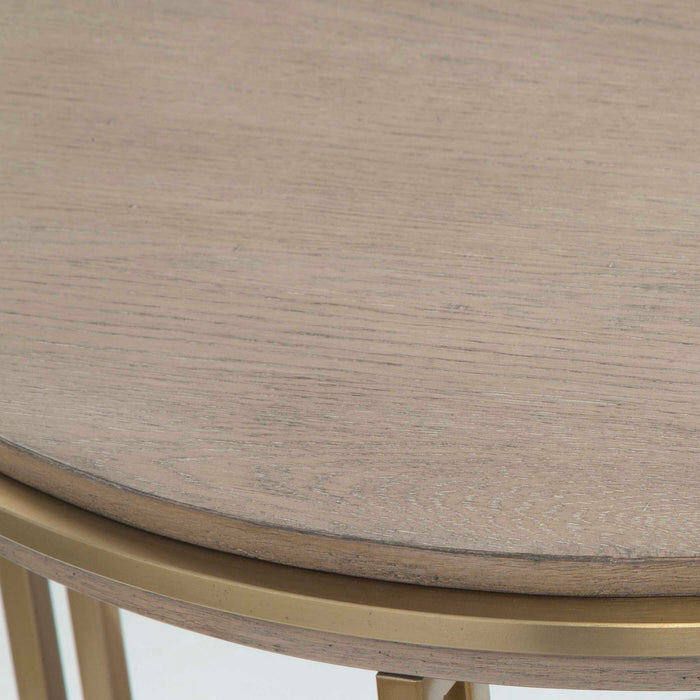 Elise - Round Brass Side Table