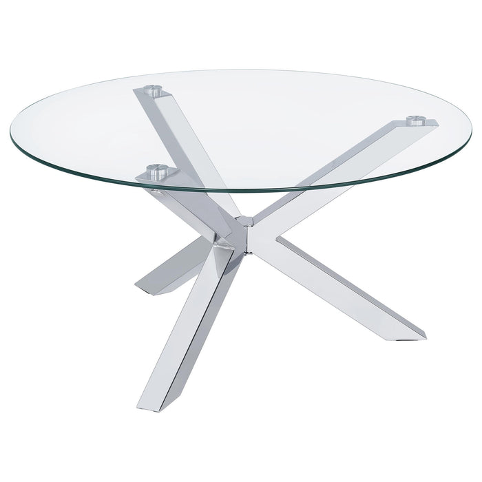 Round Top Coffee Table - Chrome