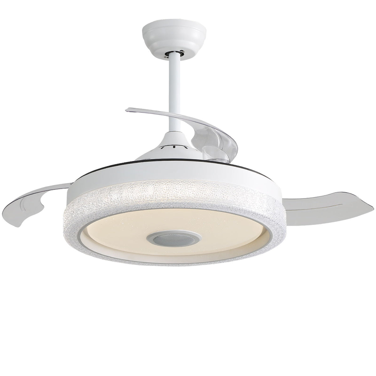 Invisible Ceiling Fan With Remote Control And 36W LED Light, 120V DC M ...