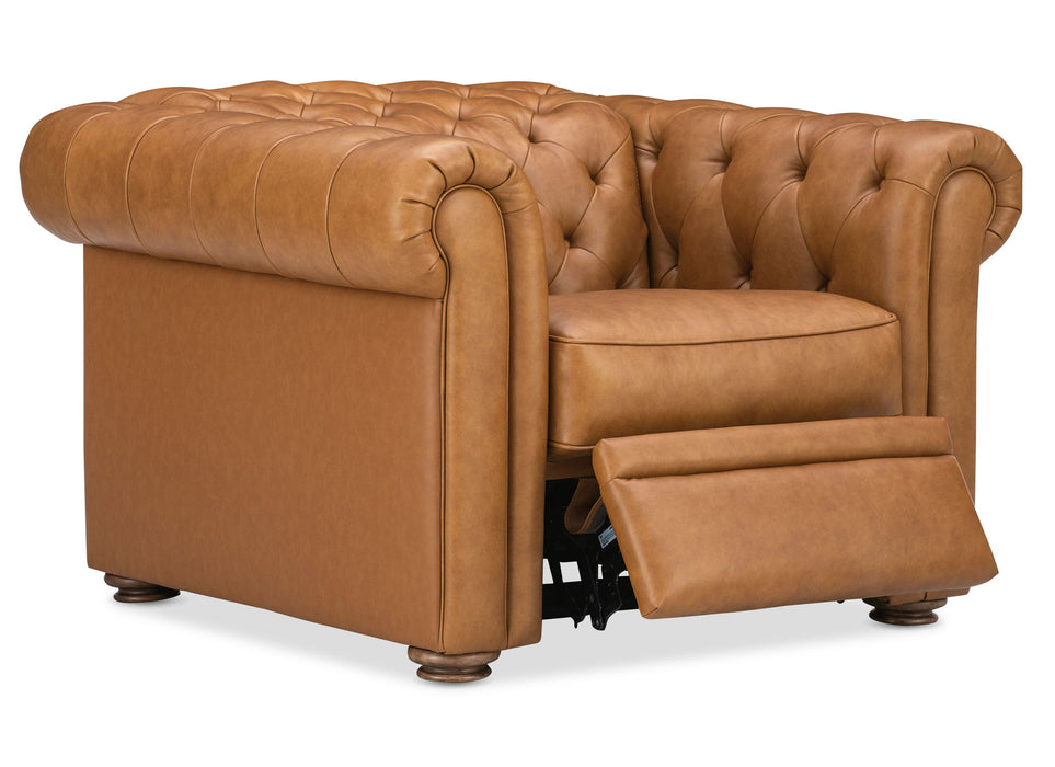 MS - Glover Power Recliner With Power Headrest - Brown