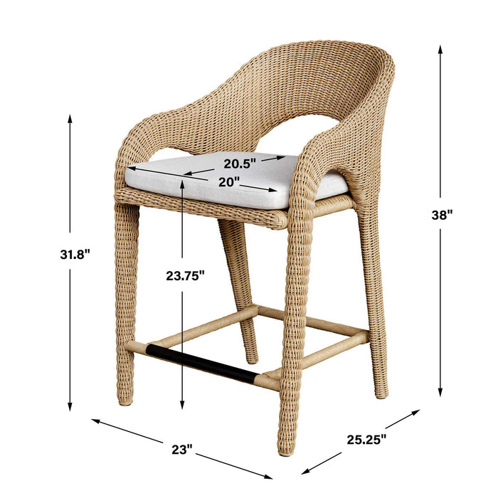 Kavali - Outdoor Wicker Barstool