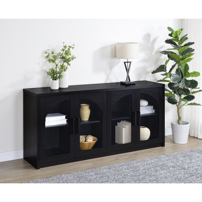 Shayne - 4 Door Sideboard With Arched Doors - Black