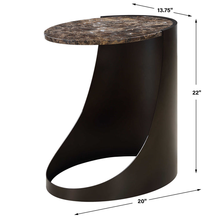 Welling - Modern Metal Side Table - Black