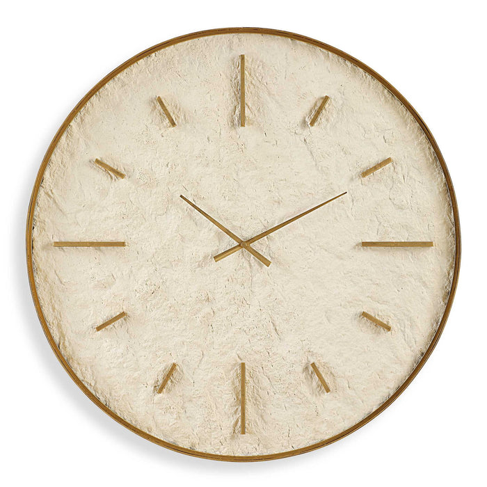 Stone Serenity - Wall Clock - Light Brown