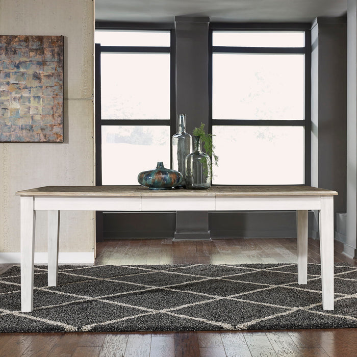 Summerville - Rectangular Leg Table - Soft White Wash / Wirebrushed Gray