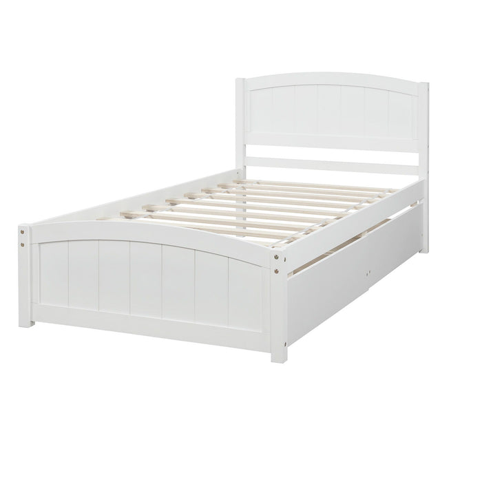 Platform Bed & Headboard, Footboard And Wood Slat Support