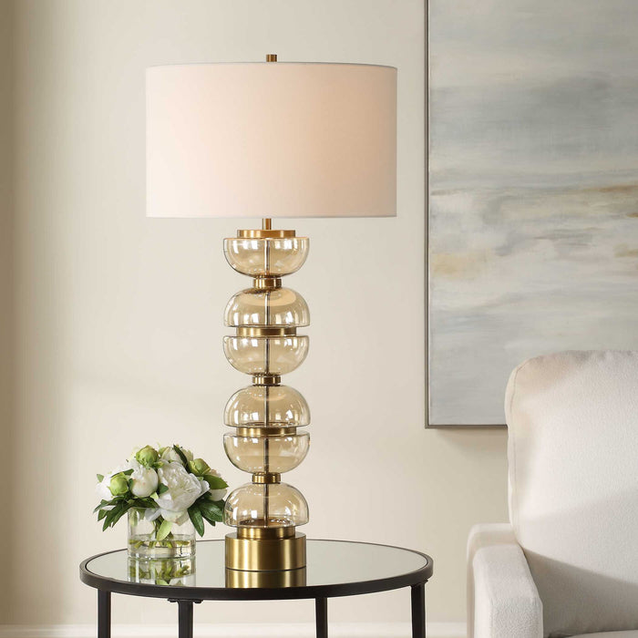 Assemble - Half-Sphere Table Lamp - Brass / Brown / Gold