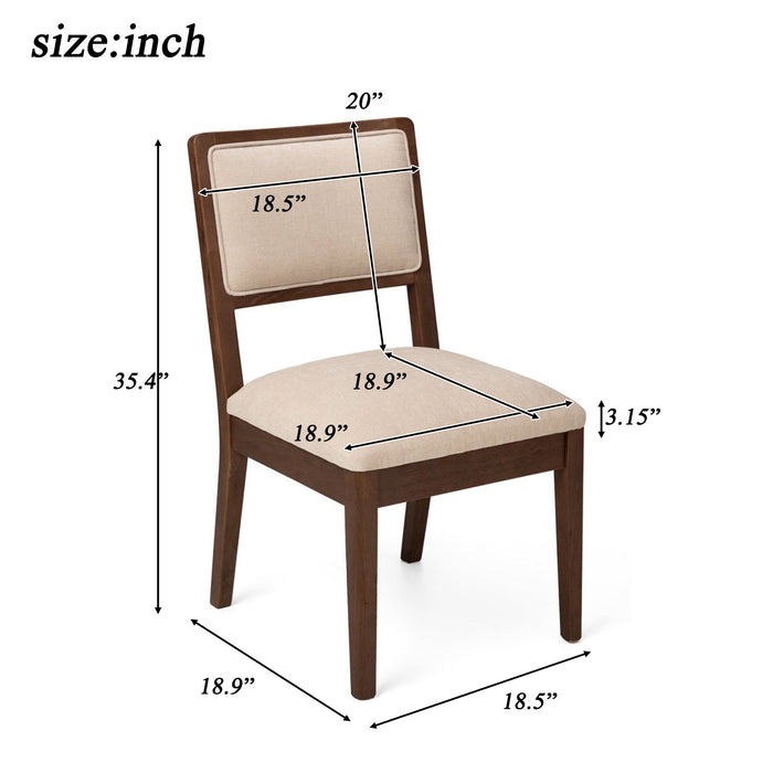 Compact Ergonomic Upholstered Side Chairs (Set of 2)