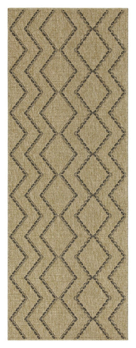 Earth - 5'3" X 7'3" Indoor, Outdoor Area Rug - Black, Natural