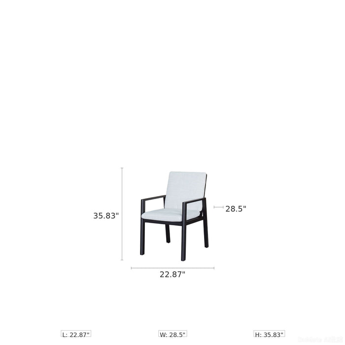 Verona - Dining Chair (Set of 2) - Dark Espresso / Gray / Off White