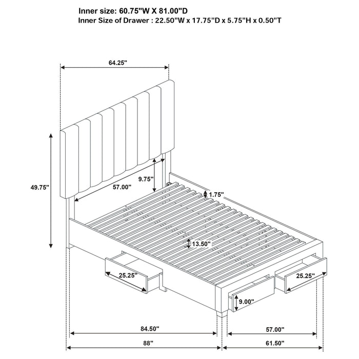 Orisa - 4 Drawer Storage Bed