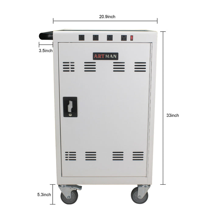 Mobile Charging Cart For Tablets Laptops 35, Device Capacity Matt Metal