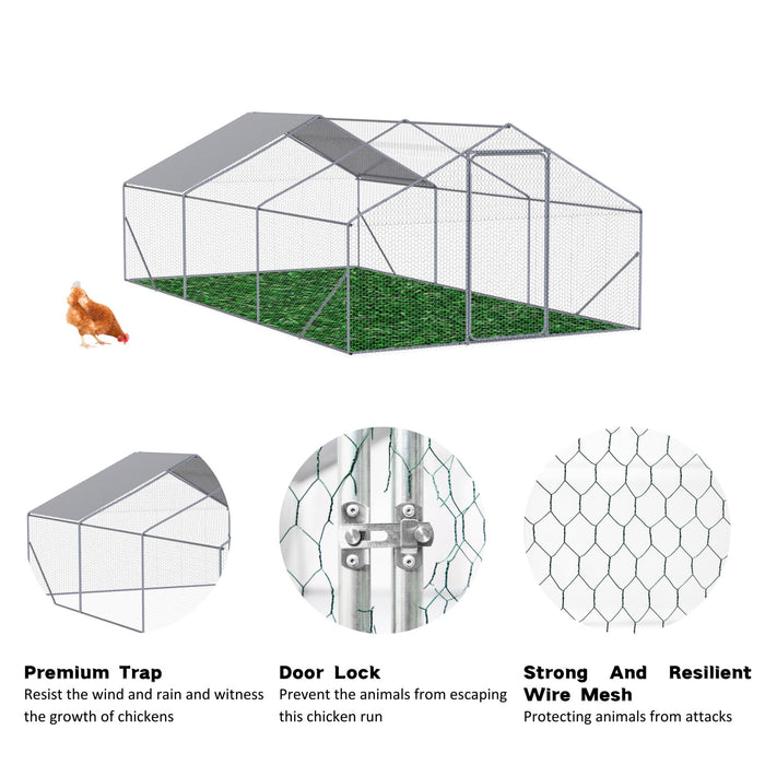 Outdoor Chicken Coop Metal Big Space