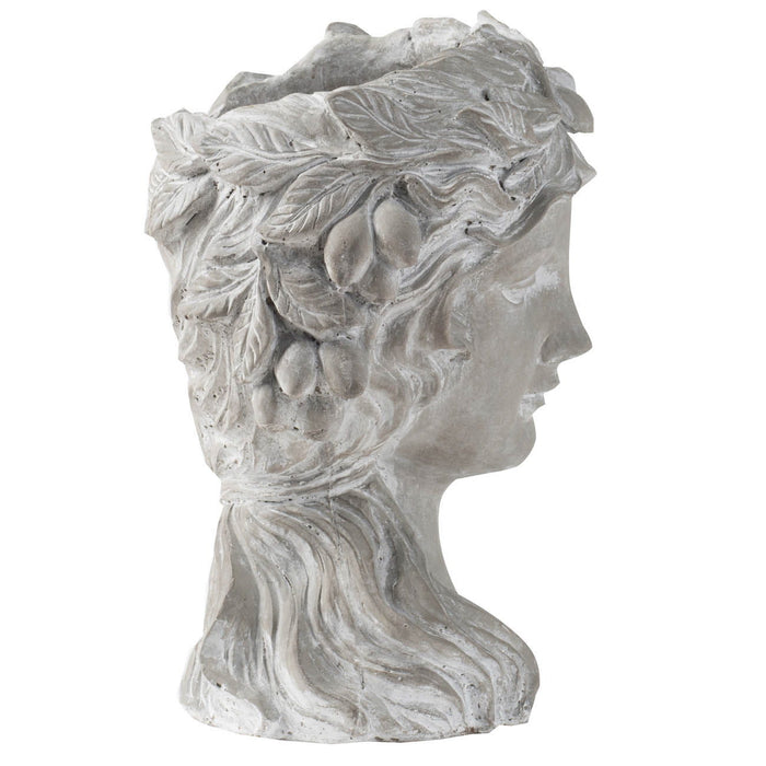 Cement Bust Wall Planter Indoor Outdoor Home Garden Decor, 8 - Gray