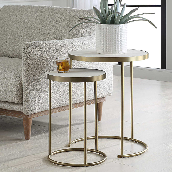 Aragon - Nesting Tables (Set of 2) - White