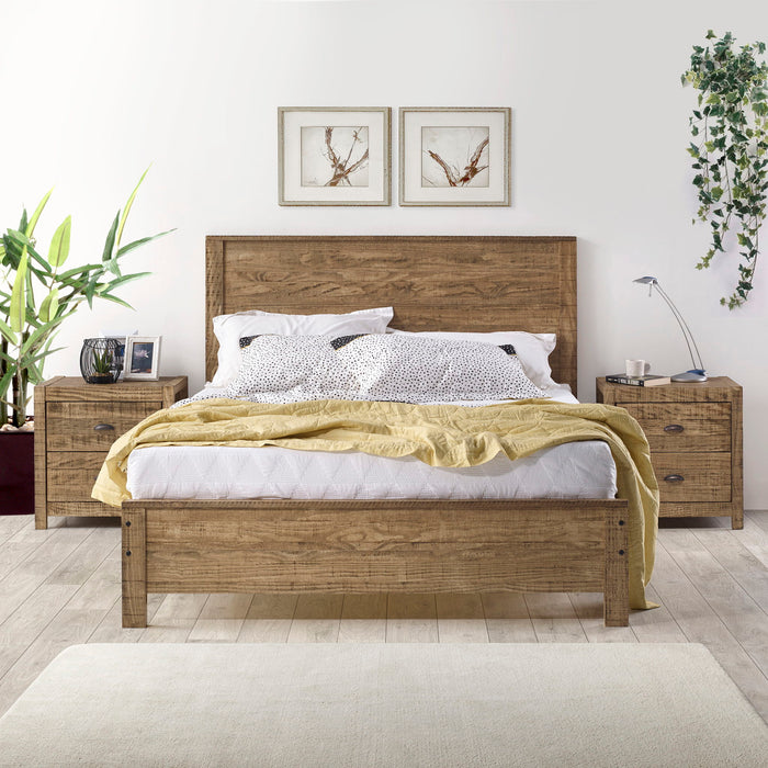 Albany - Bed Frame With Headboard, Heavy Duty Modern Rustic Design