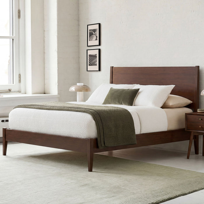 Modern Sled Platform Bed Frame With Slats