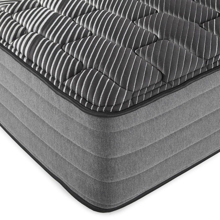 Starrett Black - 14" Euro Top Hybrid Mattress With Copper Gel And Silver Infused Foam - Sleek Black - Twin - Black