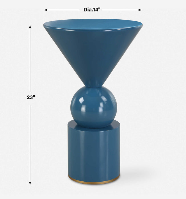 Trig - Blue Accent Table