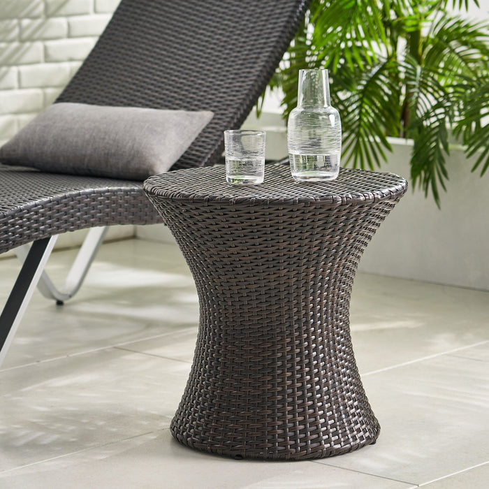 Thrive - Hourglass Rattan Table With No Glass Top