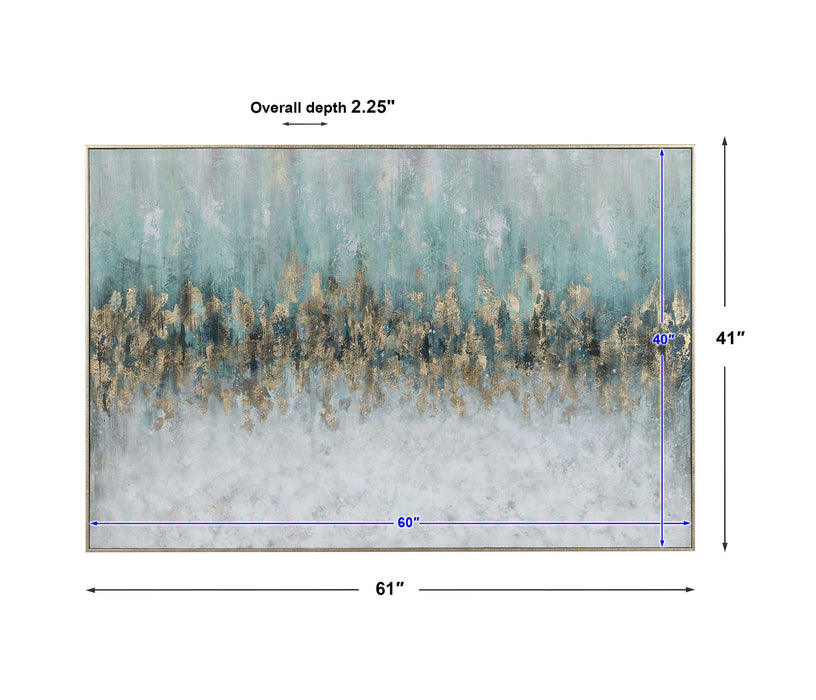 Divide - Hand Painted Art - Blue